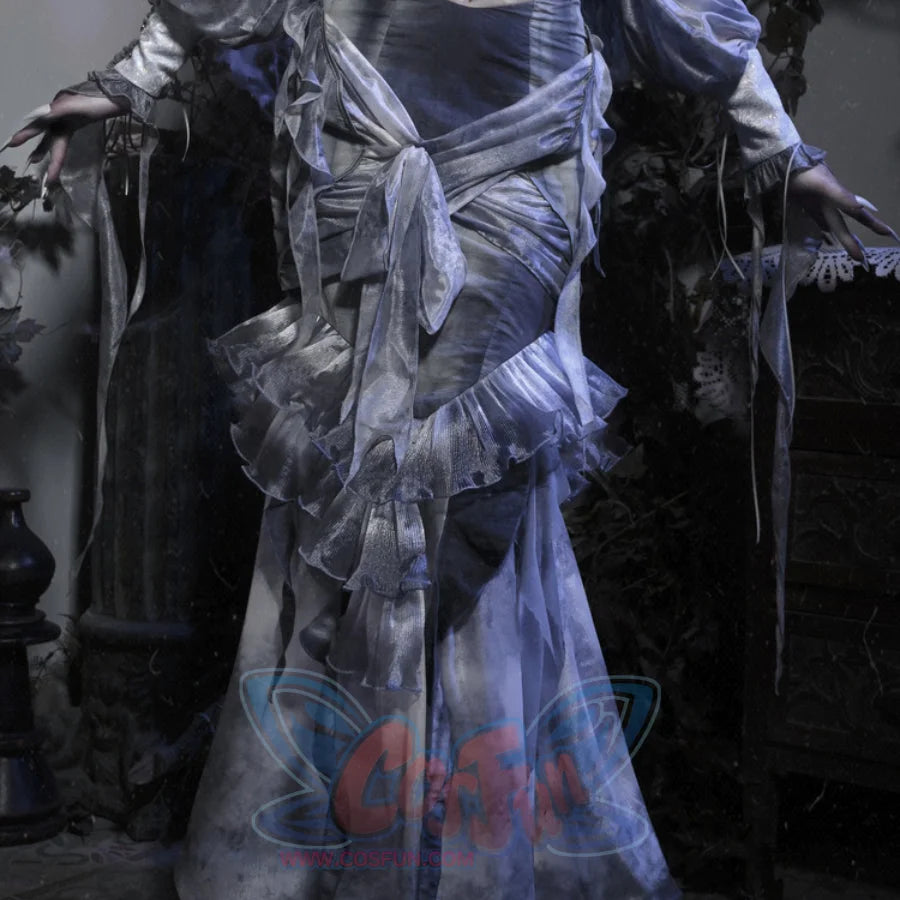 Gothic Tie-Dye Fitted Mermaid Chiffon Skirt Skirt