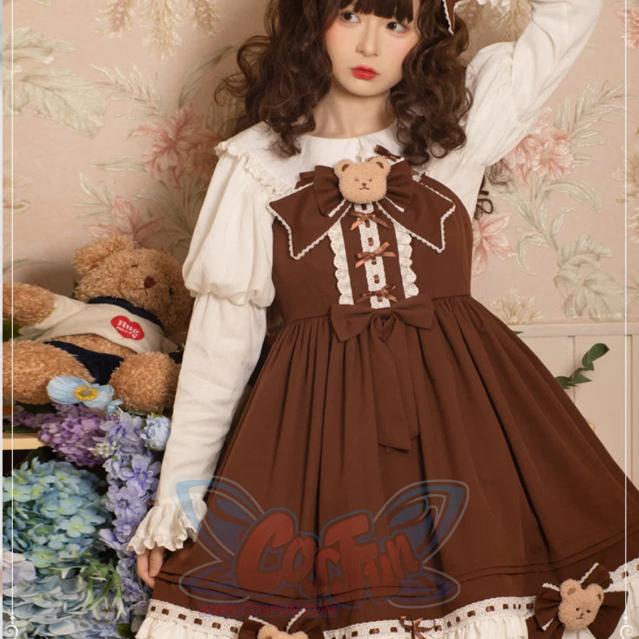 Lovely and Vintage Lolita Bear Jumper Skirt