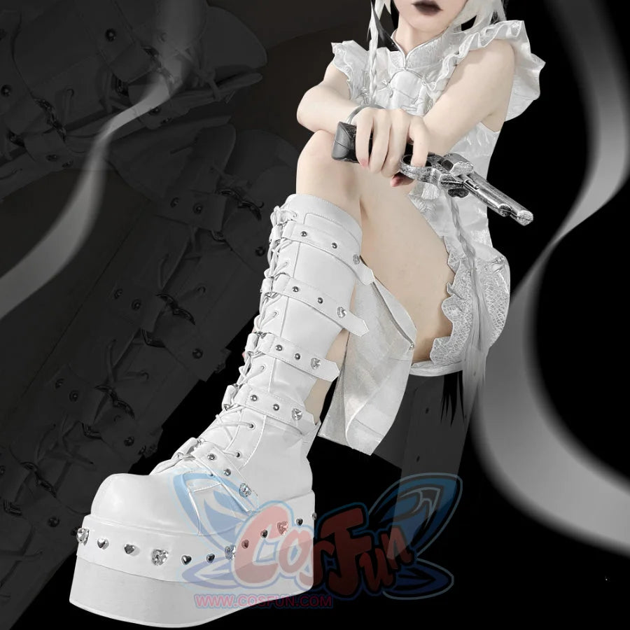 Original Spice Girl Lolita Round Toe Thick Soled Boots