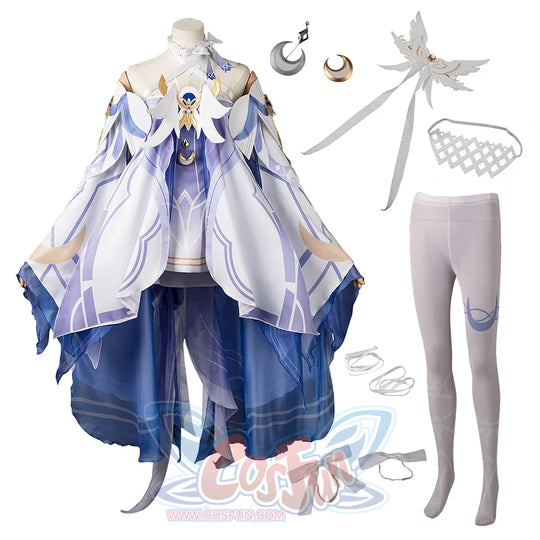 Genshin Impact Moon Maiden Columbina Hyposelenia Cosplay Costume N10048E B