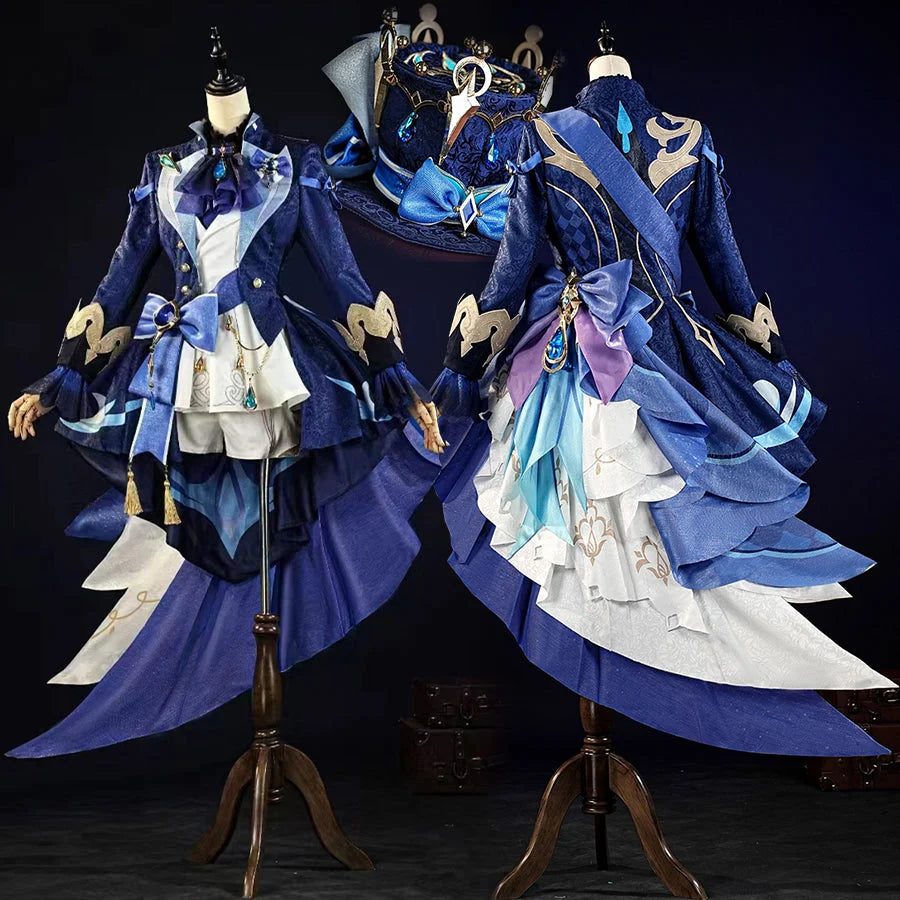 Genshin Impact White Furina Hydro Archon Cosplay Costume C08735 AAA Costumes