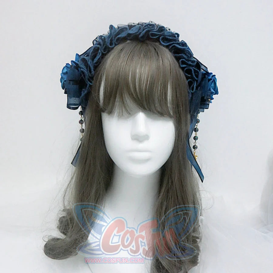 Original Gorgeous Lolita Rose Lace Hairband and Brooch S22670 - cosfun
