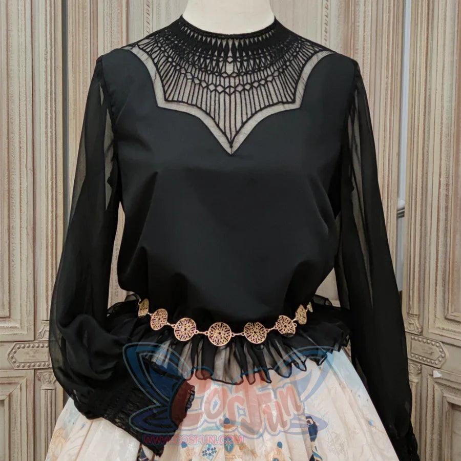 Egypt Style Embroidered Lolita Long Sleeve Shirt - cosfun