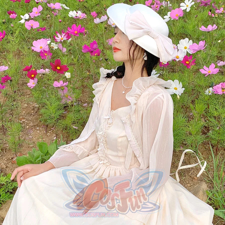 Elegant Lolita Lace Long Sleeve Sunscreen Shirt - cosfun