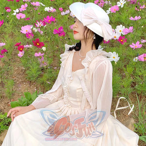 Elegant Lolita Lace Long Sleeve Sunscreen Shirt - cosfun