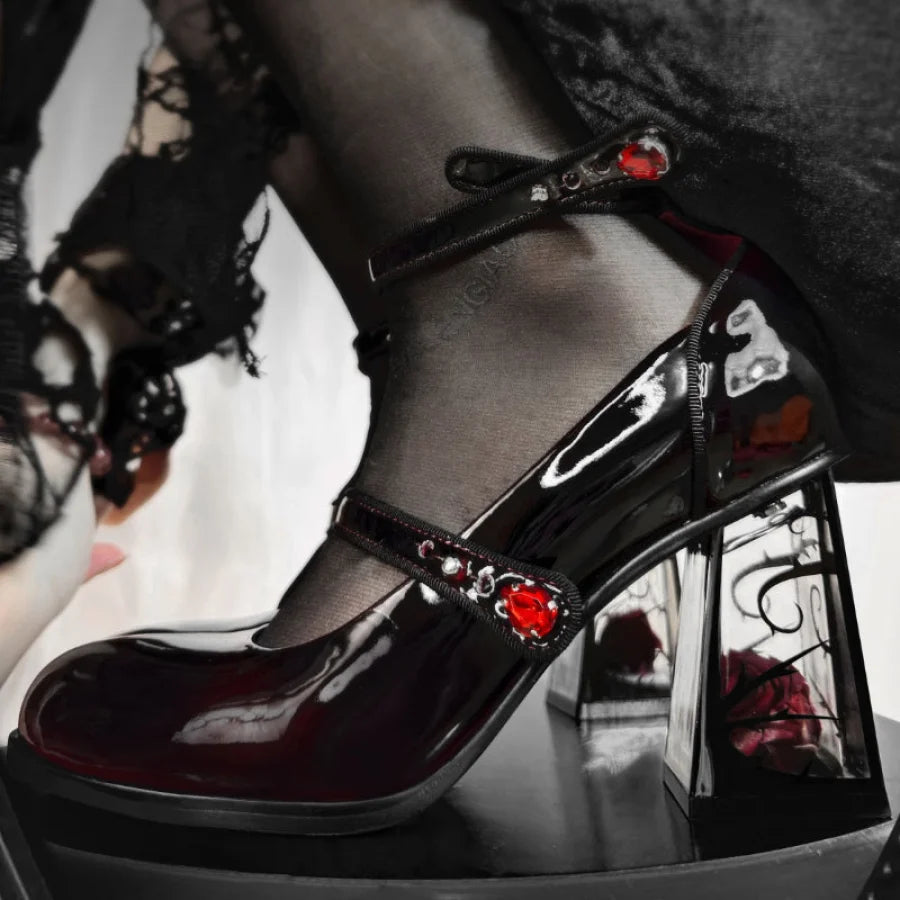 Subculture Cool Hot Rose Heeled Shoes Shoes