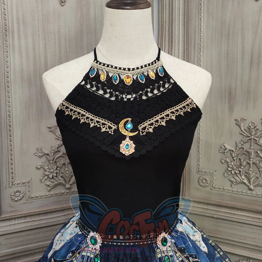 Egypt Style Lolita Backless Long Sleeve Smock and Vest