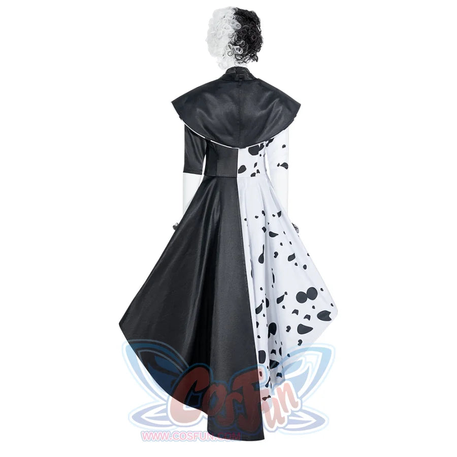 Movie Cruella Estella Cruella De Vil Cosplay Costume C00687 Costumes