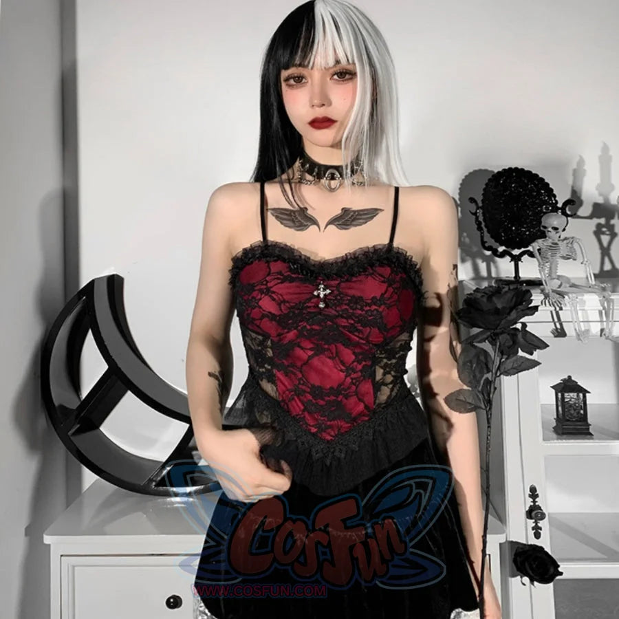 Cool And Sexy Hollow Out Lace Spaghetti Strap