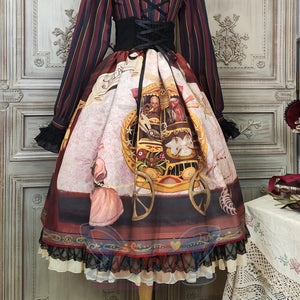Gorgeous Gothic Lolita Drawstring Slim Skirt - cosfun