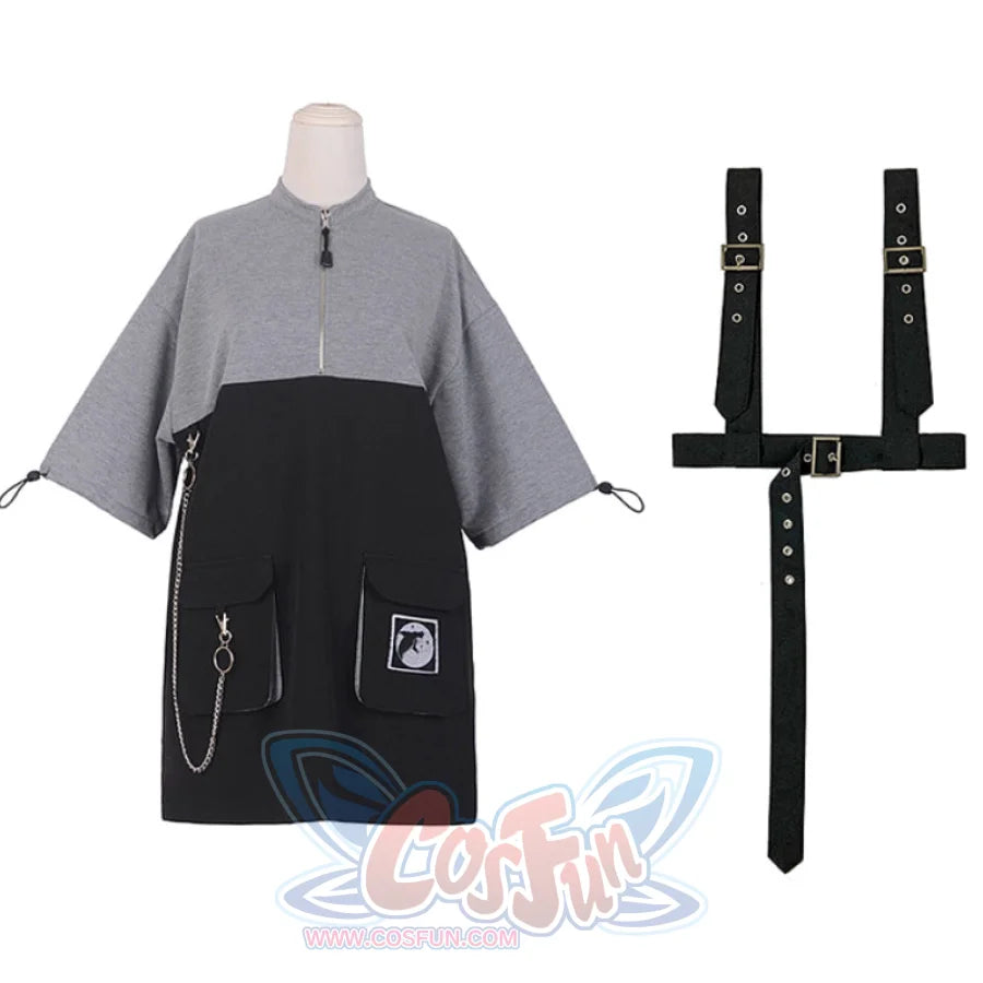 2021 Retro Vintage Women Gothic Girls Punk Mini Dress High Waist  Suspender Skirt J30088 - cosfun