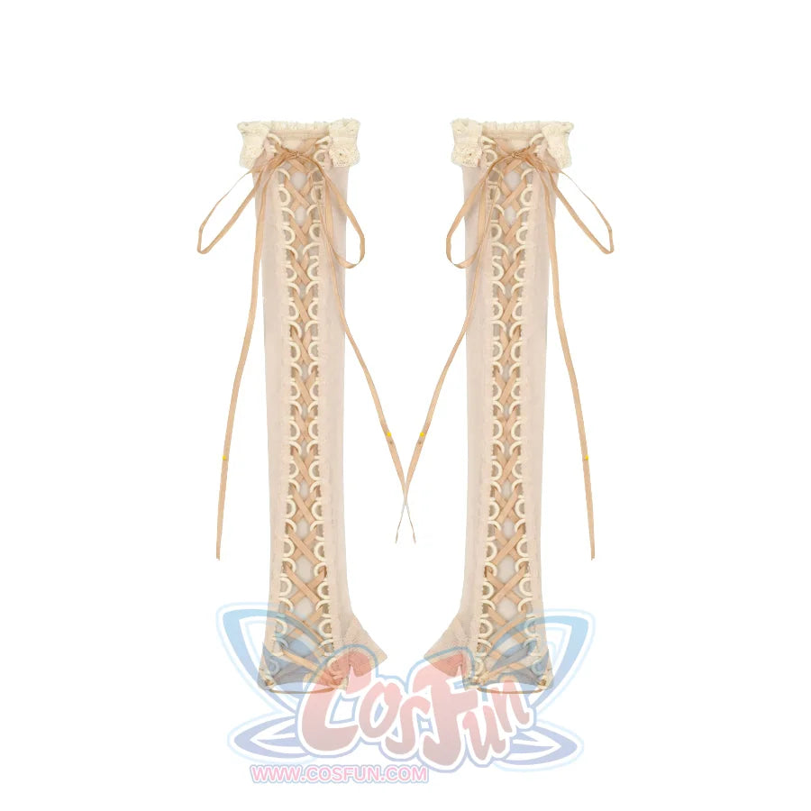 Rococo Duchess Fishbone Corset Rococo Waist Cincher Top Lacing Arm Cuffs（One Size） / S