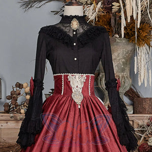 Elizabeth Elegant and Vintage Lolita Long Sleeve Shirt - cosfun