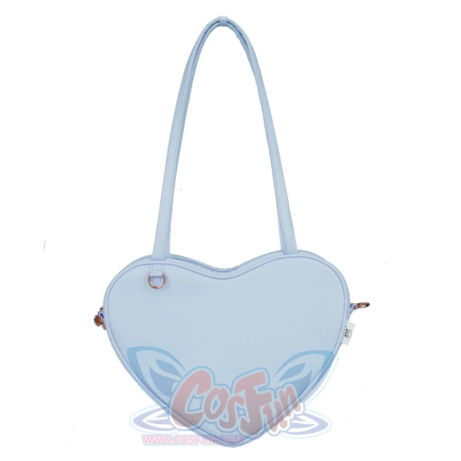 Lovely Large Size Heart-shaped Shoulder Bag S22932 Blue