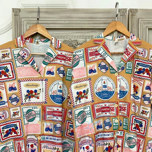 American Style Vintage Daily Lolita Printed Shirt - cosfun