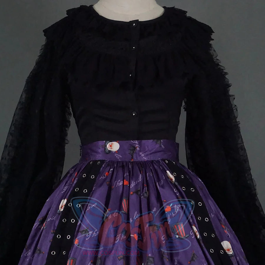Halloween Gothic Lolita Long Sleeve Shirt S22701 XS