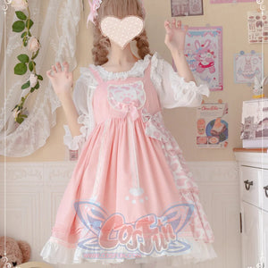 Daily Lovely Cat Paw Lolita Jumper Skirt - cosfun