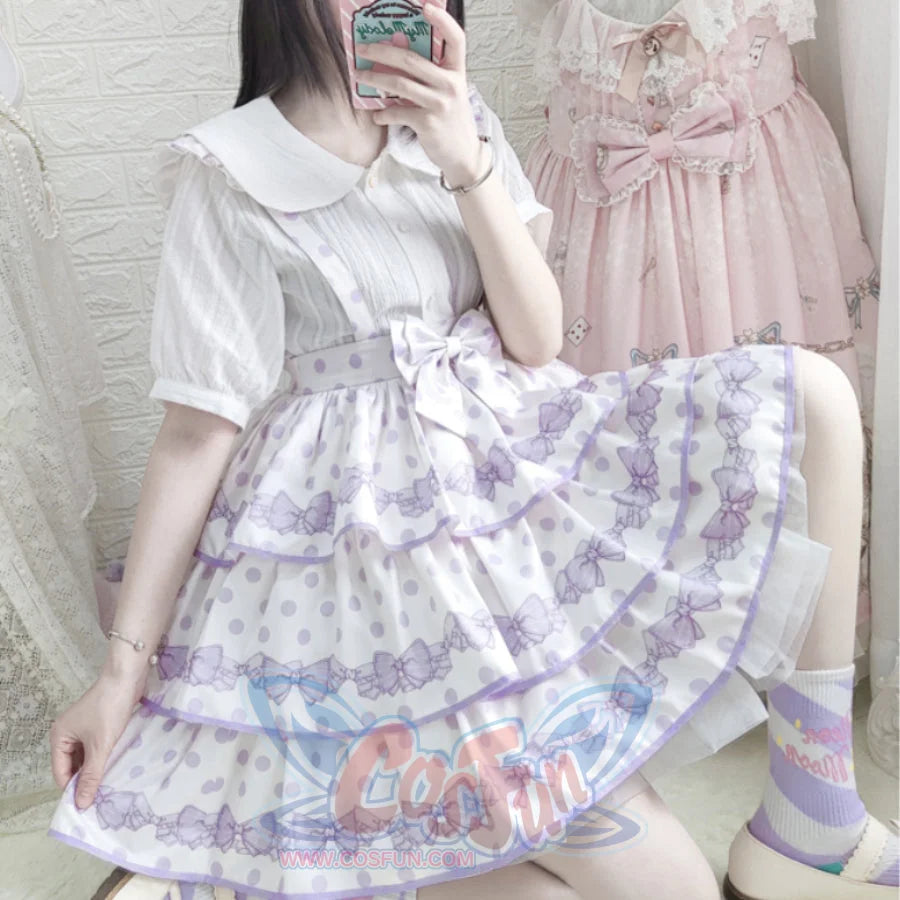 Daily Sweet Dot Lolita Strap Skirt