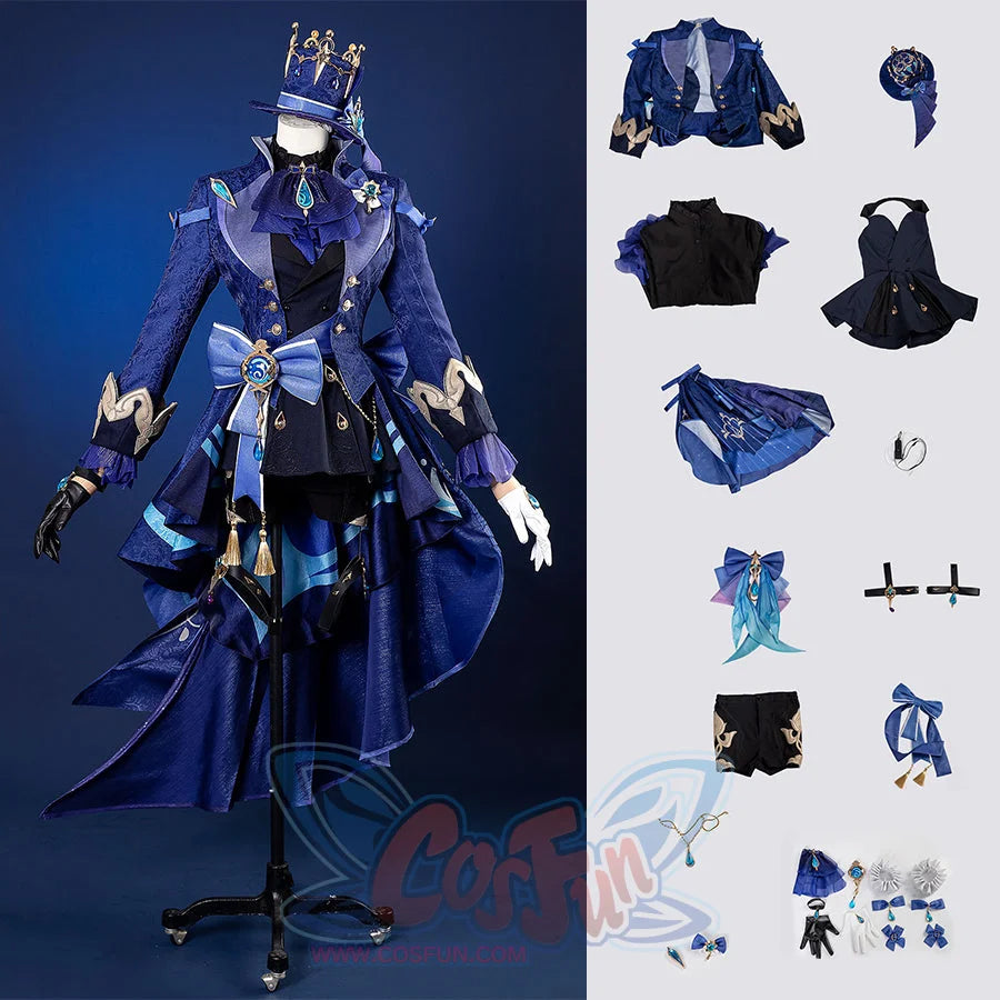 Genshin Impact White Furina Hydro Archon Cosplay Costume C08735 AAA Costumes