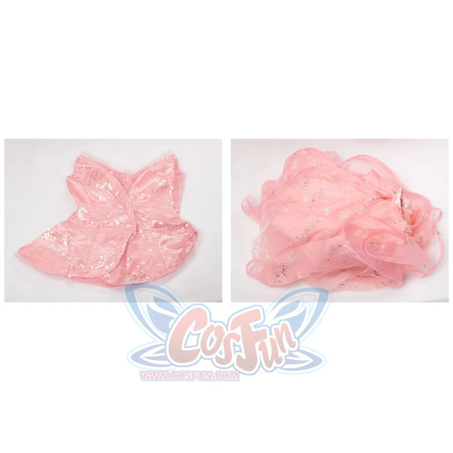 Formal Dress Cosplay Costume Dreamy Pink Strapless Ball Gown FY0144 Costumes