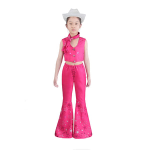 Kids 2023 Barbie Movie Cosplay Costume Childrens Wear C08333E S Costumes