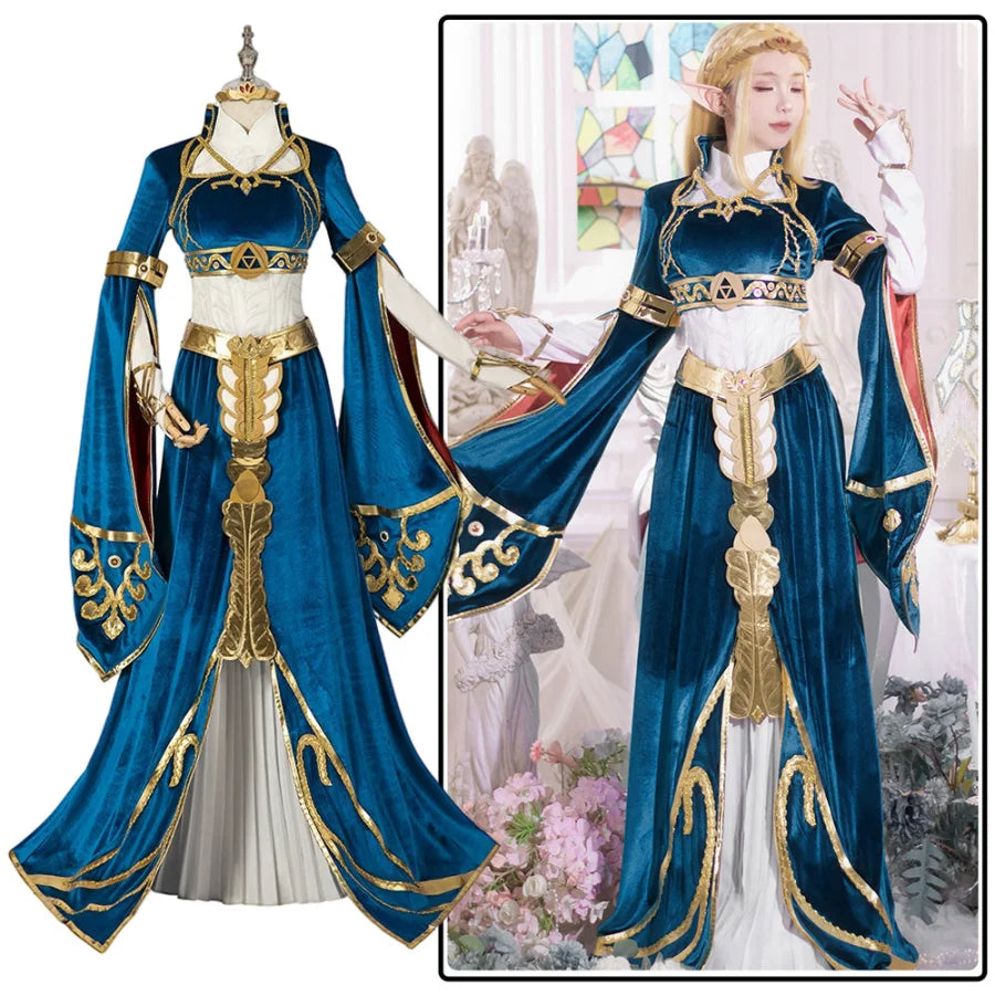 The Legend of Zelda: Breath of The Wild Princess Zelda Dress Cosplay Costumes N09024, Women / XS The Legend of Zelda: Breath of The Wild Princess Zelda Dress Cosplay Costumes N09024, Women / XS