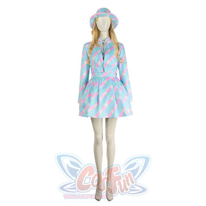 2023 Barbie Movie Blue Twill Dress Cosplay Costume C08319 Xs Costumes
