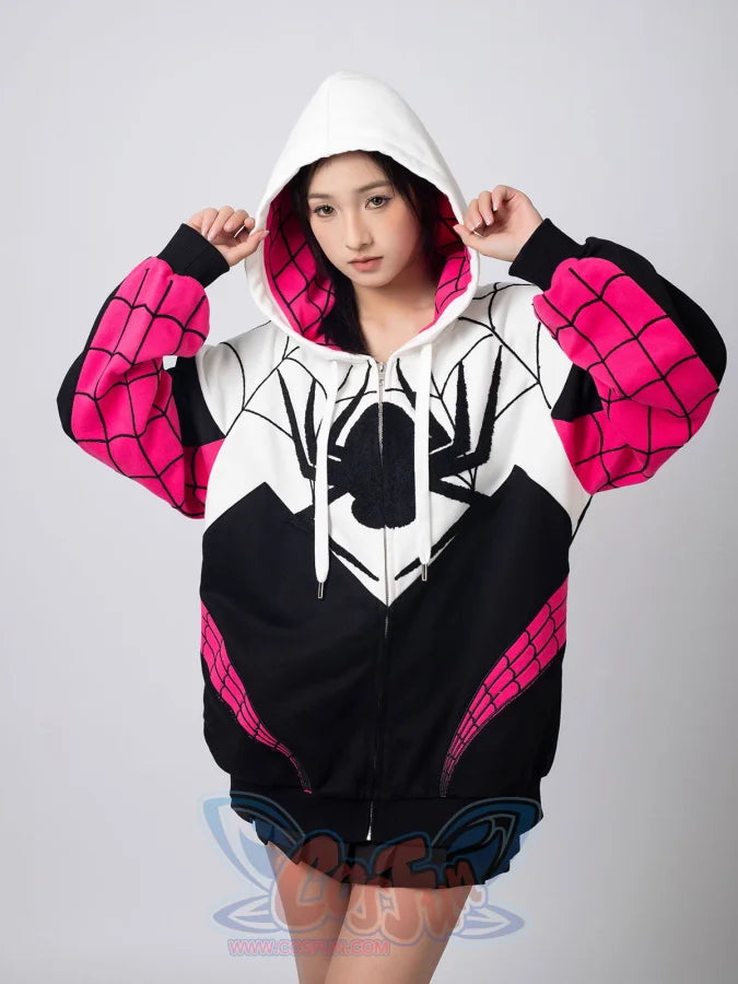 Cosfun Original Girl Spider Theme Cosplay Derivative Hoodie Jacket A00003 Sweatshirt