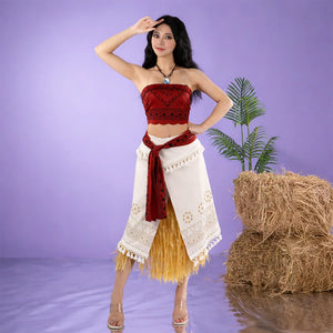 Moana Cosplay Costume Polynesian Princess Adventure Outfit N09954