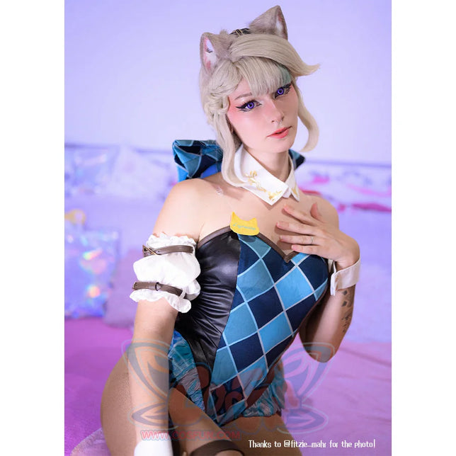 Genshin Impact Lynette Cosplay Derivative Bodysuit Swimsuit Fy0019 Costumes