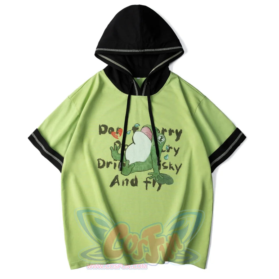 【PRE-SALE】COSFUN Original The Frog Prince Short Sleeve Hooded Sweatshirt FANA00016 XS Sweatshirt