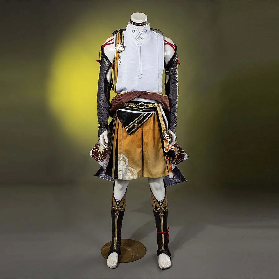 【READY TO SHIP】Genshin Impact Shikanoin Heizou Cosplay Costume/Shoes N07486 AAA Costumes