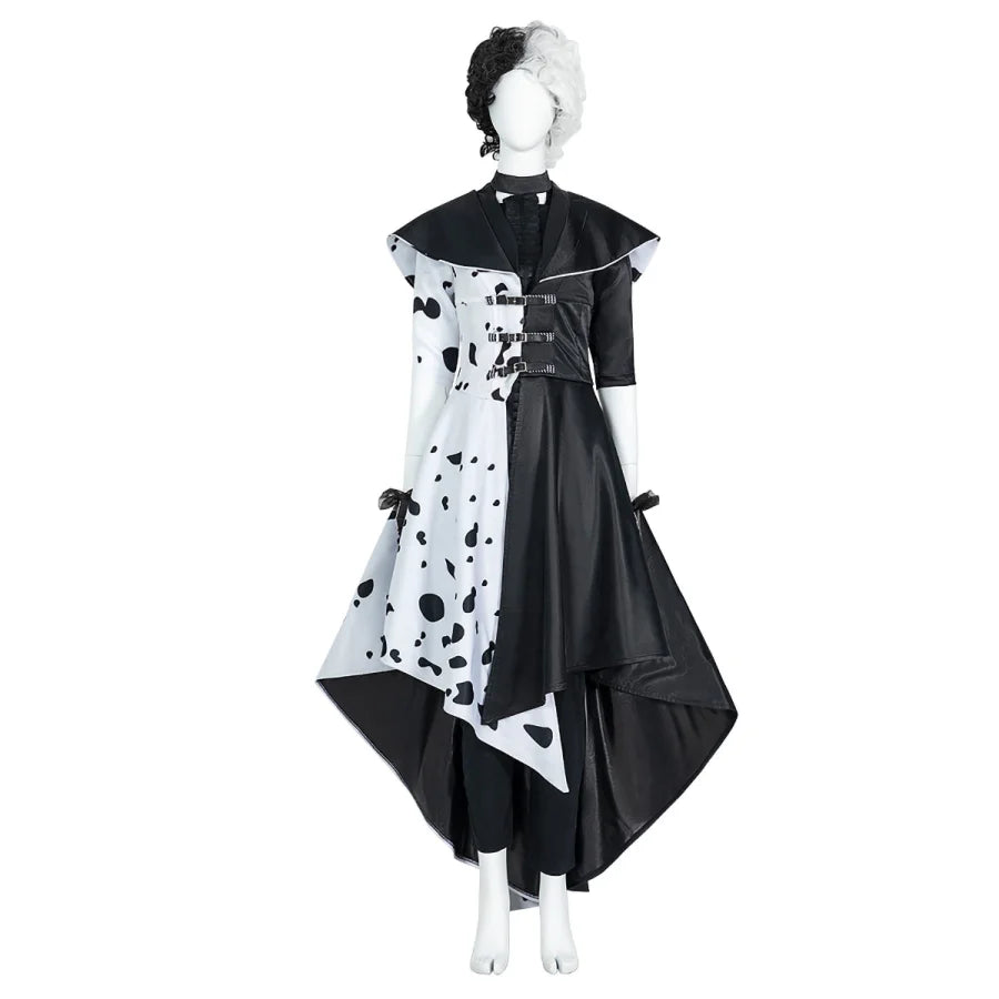 Movie Cruella Estella Cruella De Vil Cosplay Costume C00687 XS Costumes