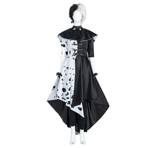 Movie Cruella Estella Cruella De Vil Cosplay Costume C00687 XS Costumes