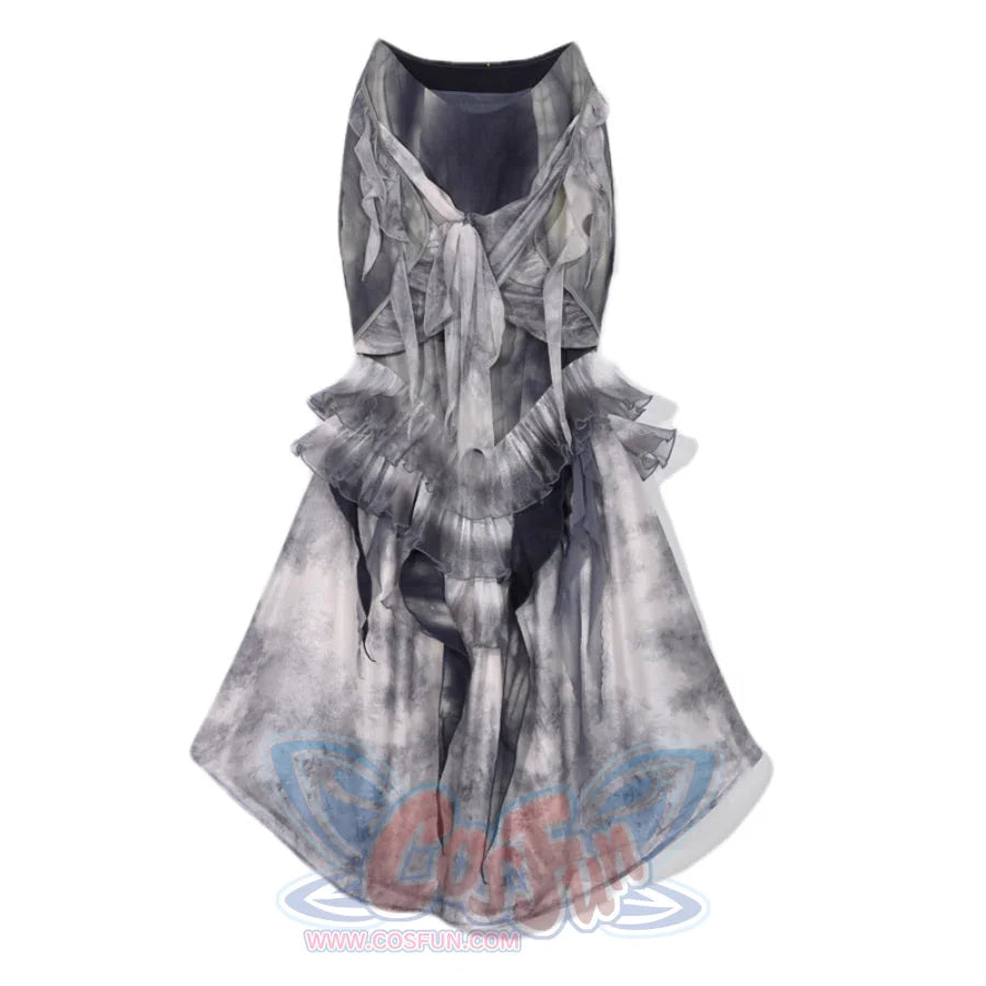 Gothic Tie-Dye Fitted Mermaid Chiffon Skirt S Skirt