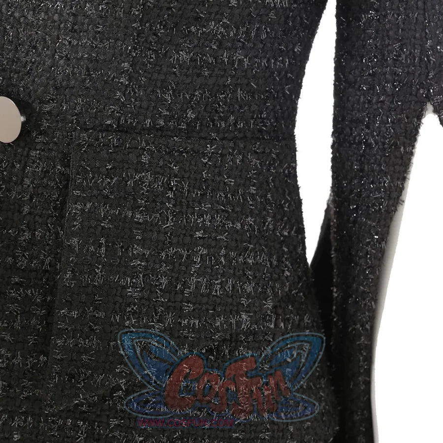 2021 Movie Cruella Estella De Vil Cosplay Black Costume C00526 Costumes