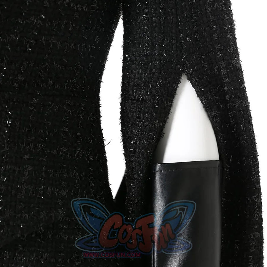 2021 Movie Cruella Estella De Vil Cosplay Black Costume C00526 Costumes