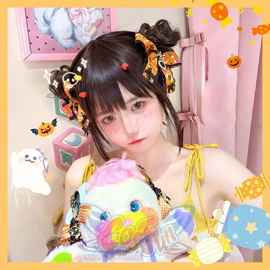Halloween Lolita Sweet Candy Bowknot Hairpin
