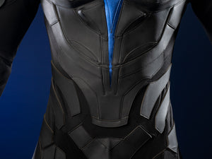 Nightwing cosplay costume - Front torso with blue wingding emblem and black armor