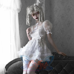 Alice White Gothic Chiffon High Waist Bubble Sleeve Dress