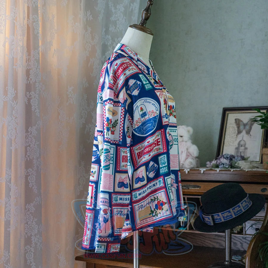 American Style Vintage Daily Lolita Printed Shirt - cosfun