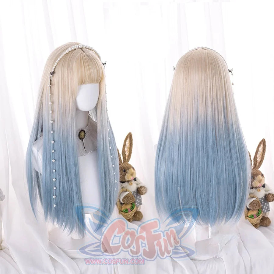 Gradual Change Long Straight Hair Lolita Wig S22323