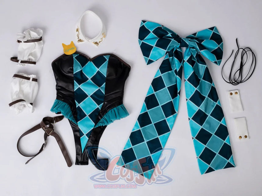 Genshin Impact Lynette Cosplay Derivative Bodysuit Swimsuit Fy0019 Costumes