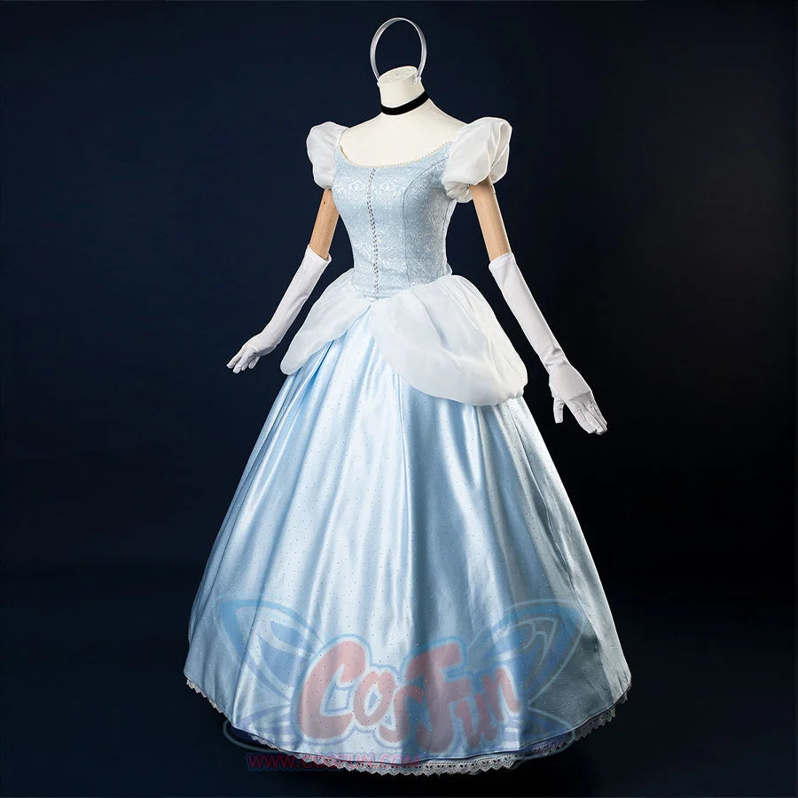【READY TO SHIP】Cinderella Cosplay Costume Princess Dress Fairy Tale Ball Gown N08290 Costumes
