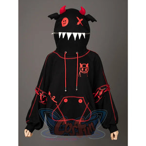 Original Black Devil Bat Hooded Hoodie If0003 S Sweatshirt