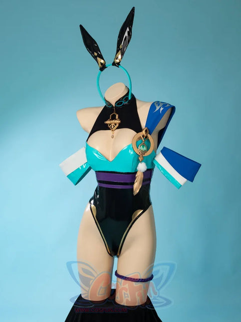 【Ready To Ship】Cosfun Gesnhin Impact Scaramouche Wanderer Derivative Bunny Girl Bodysuit