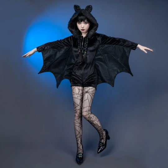 Vampire Bat Black Evil Horror Hooded Halloween Cosplay Costumes Mp006082 M