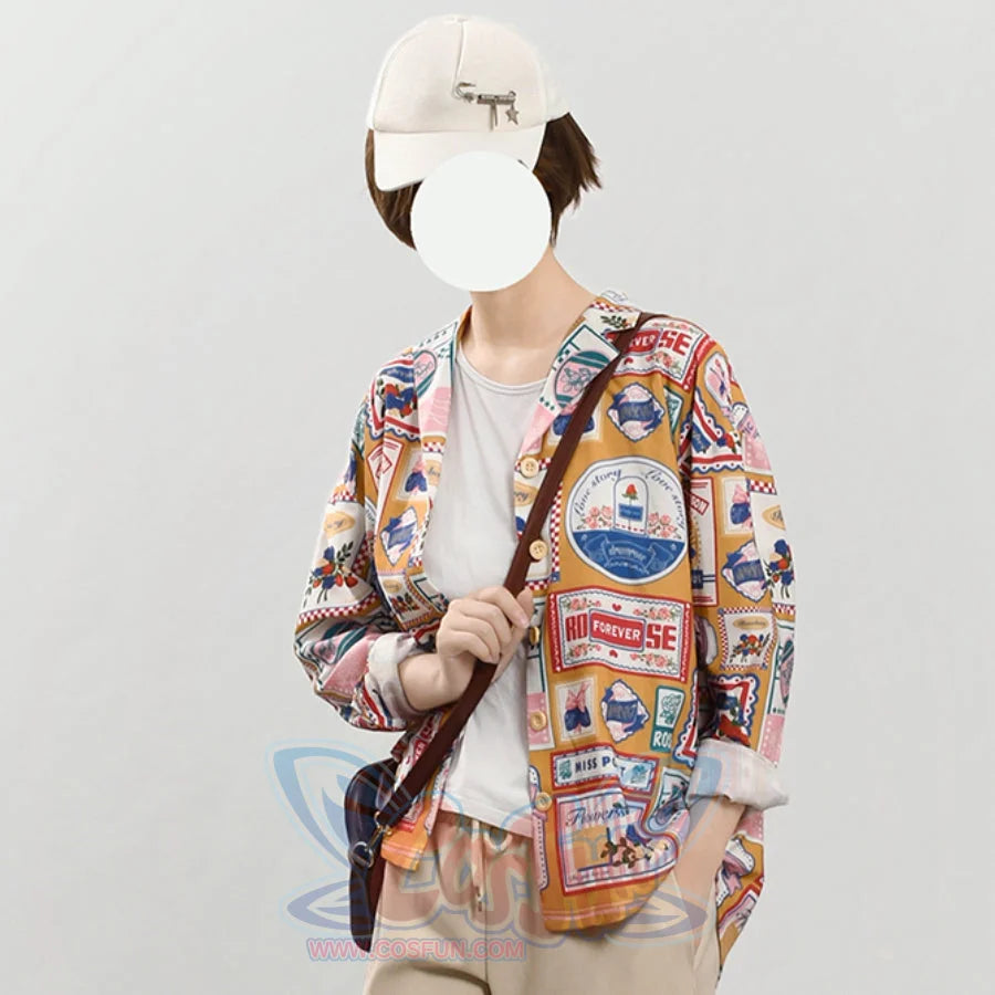 American Style Vintage Daily Lolita Printed Shirt - cosfun