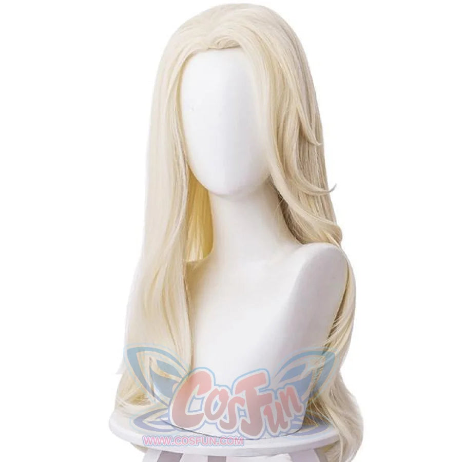 2Nd Movie Snow Ice Queen Elsa Cosplay Wigs Long Blond Wavy Hairs Mp006058