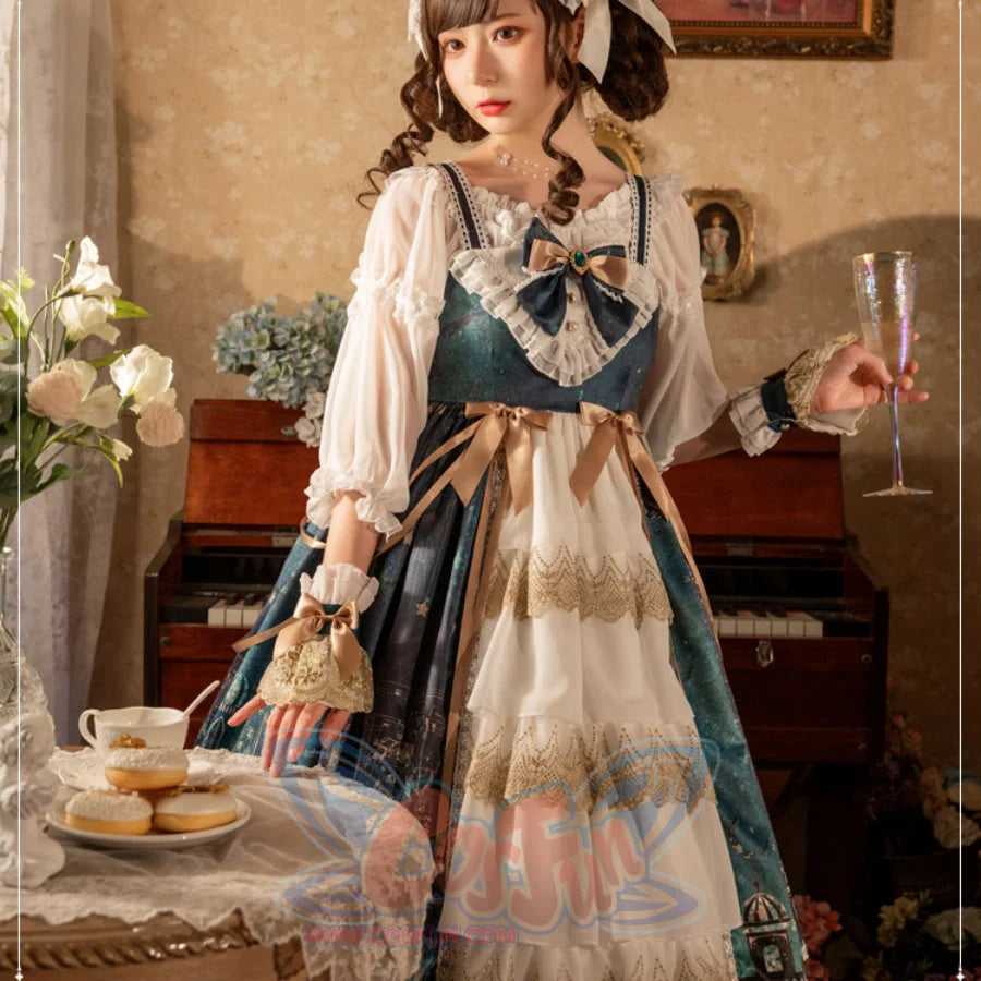 Royal Vintage and Elegant Lolita Long Jumper Skirt